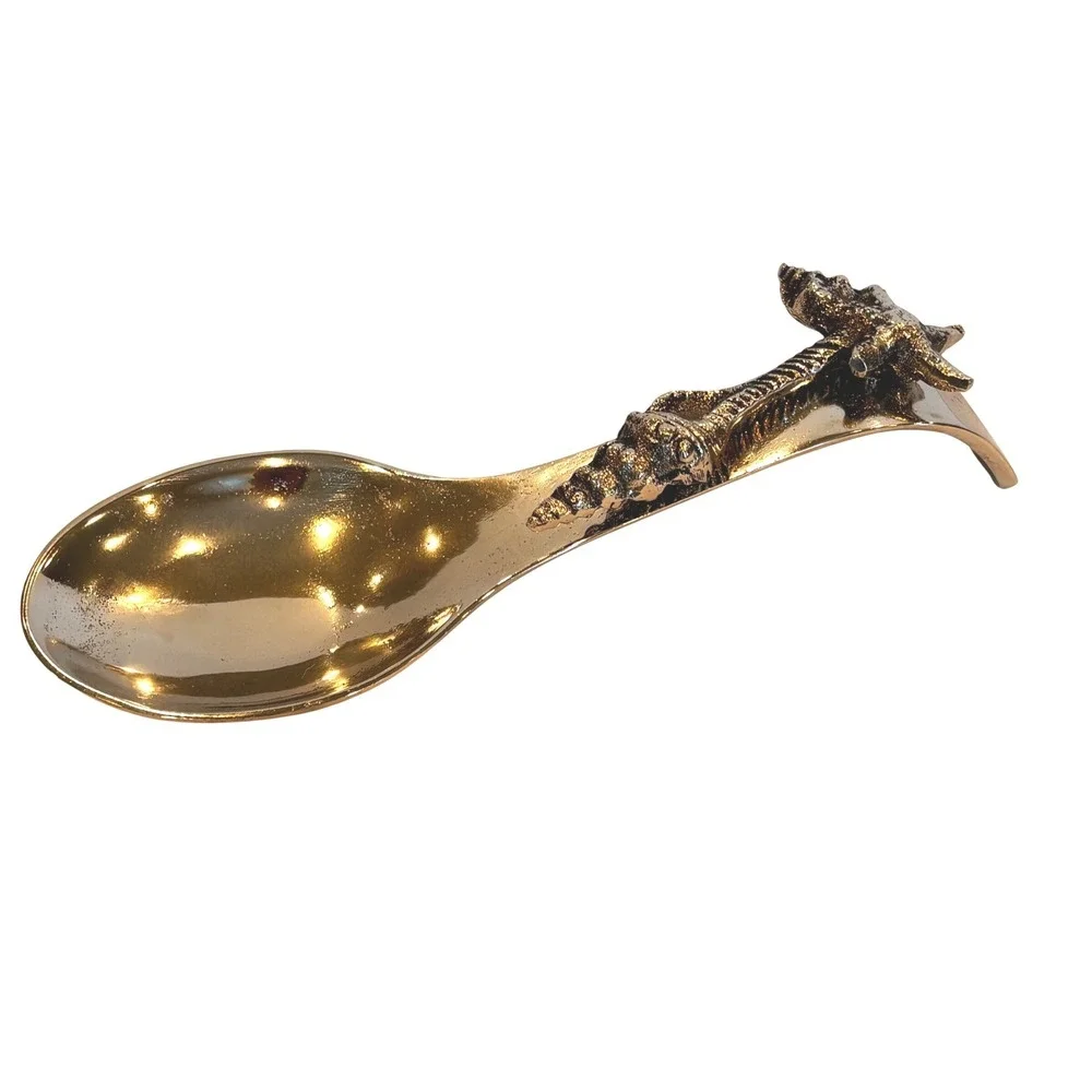 New Metal Spoon Rest Nautical Starfish Seashell‎ Beach Coastal Decor Gift